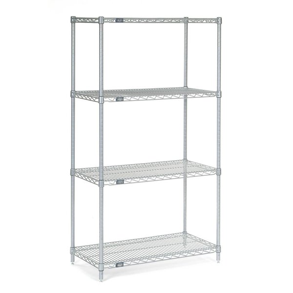 Nexel Chrome Wire Shelving, 30W X 14D x 63H 14306C